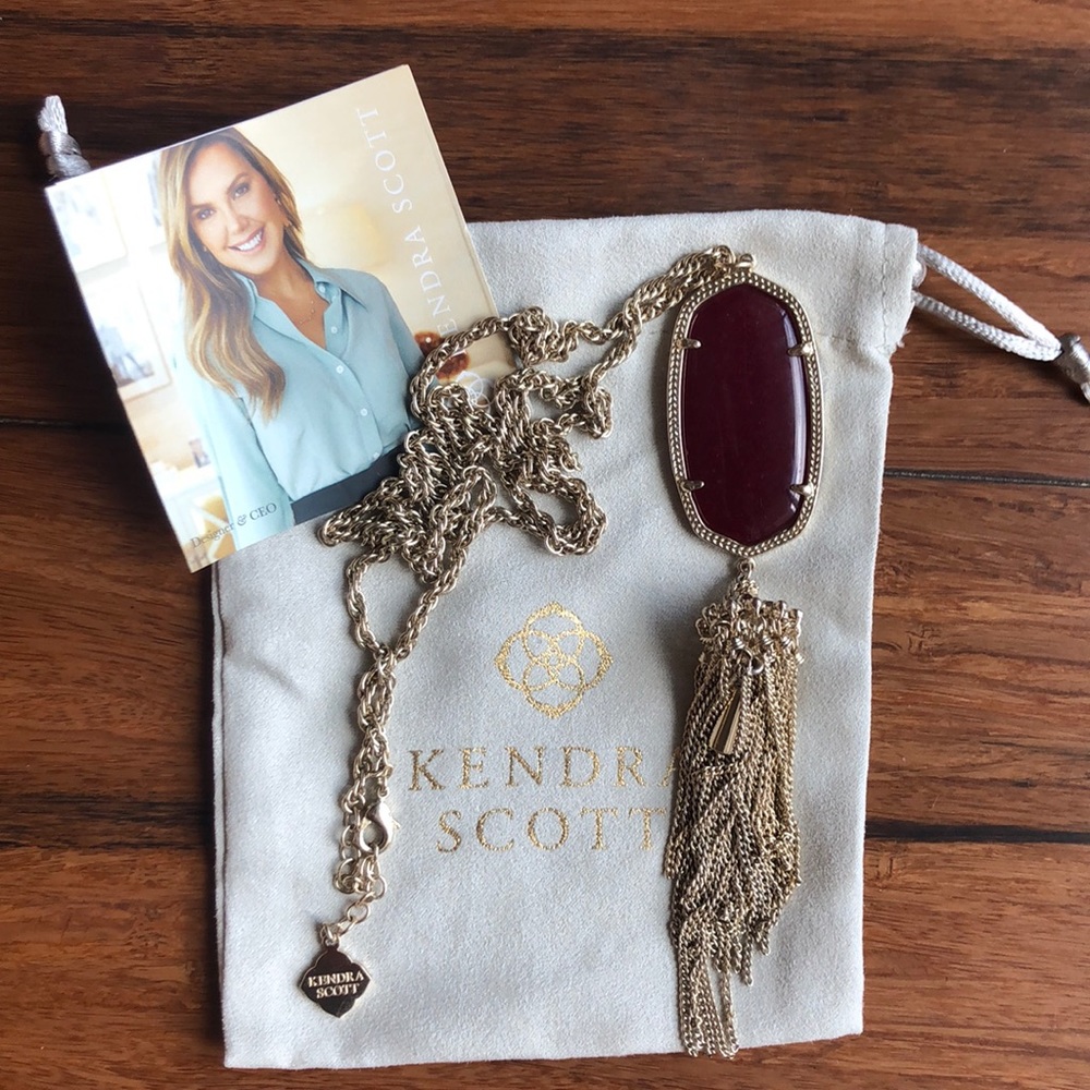 Kendra Scott Rayne Maroon Necklace